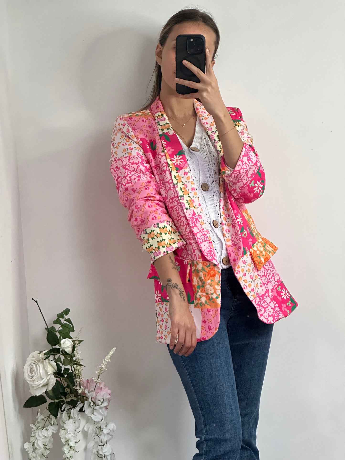 Veste blazer- Rose