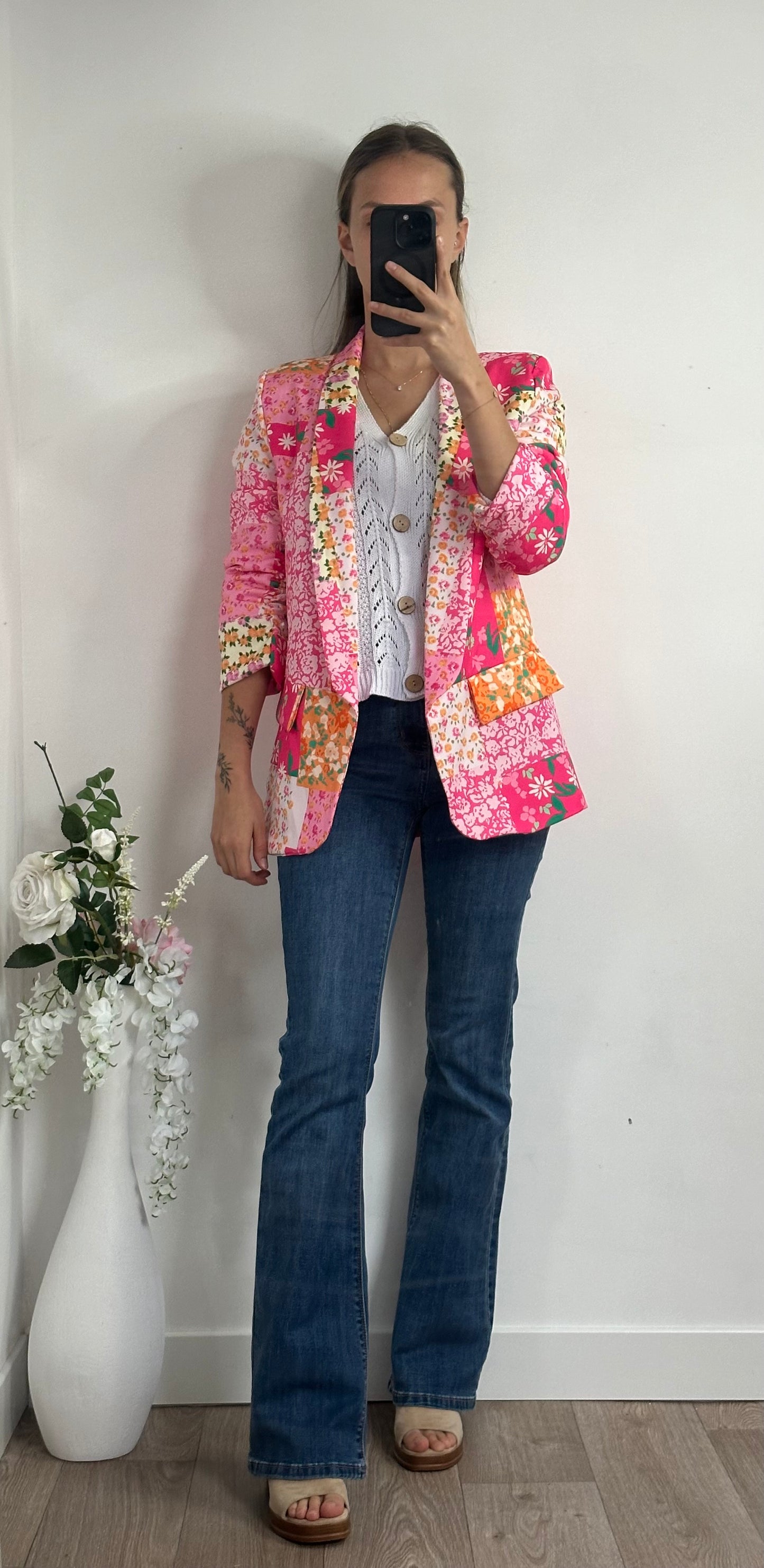 Veste blazer- Rose